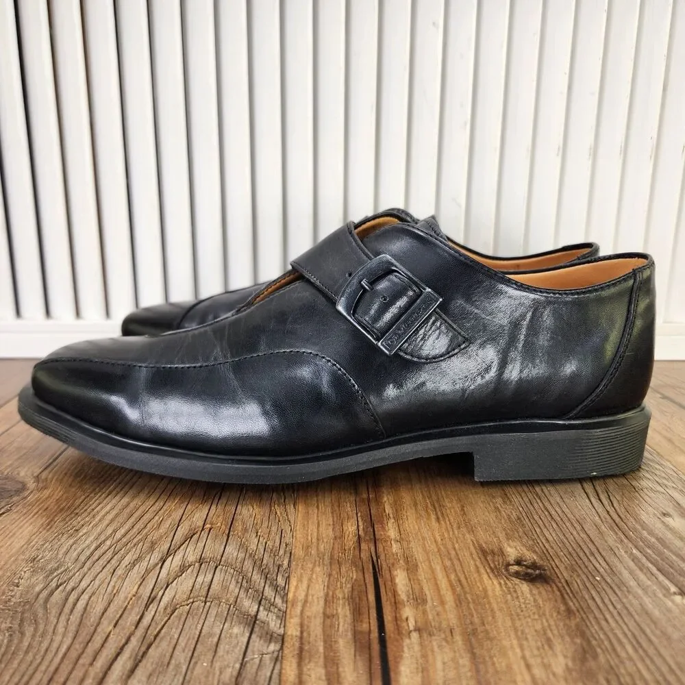 Dr Martens Monk Strap Loafers Mens Sz 10 Black Leather City Business Shoes 1C58